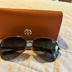 Tory Burch Leather Aviators